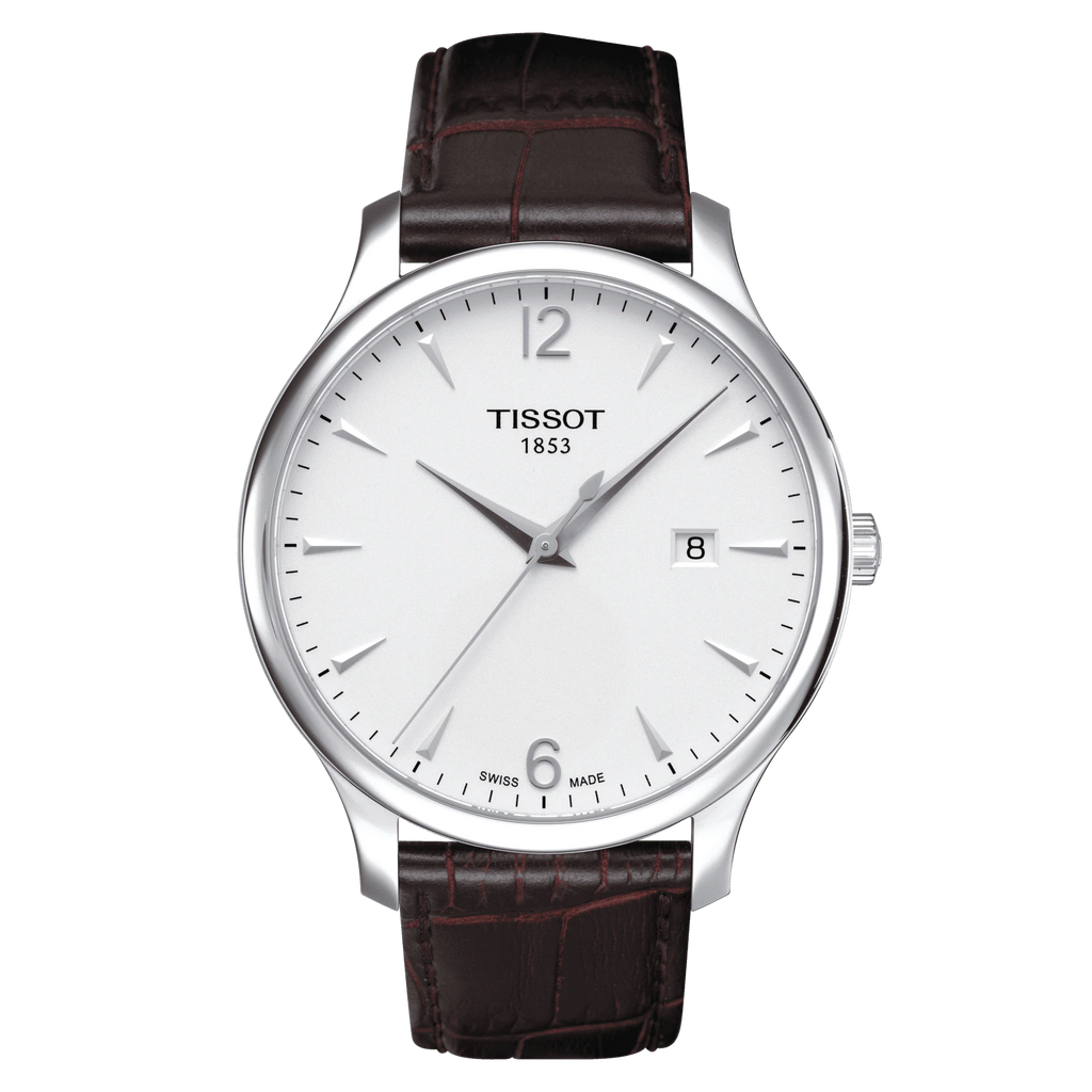 Tissot Tradition Leather Strap White Dial Men s Watch Steffans