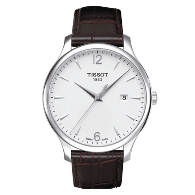 Tissot Tradition Leather Strap White Dial Men's Watch