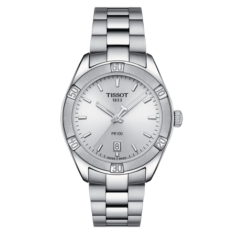 Tissot PR 100 Sport Chic 36mm Silver Dial Quartz Ladies Watch