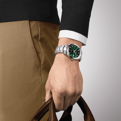 Tissot Gentleman Powermatic 80 Silicium 40mm Green Dial Men's Watch