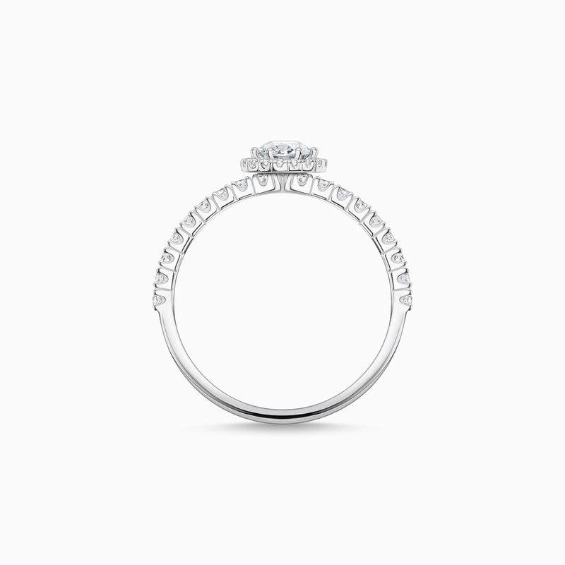 Thomas Sabo Round Halo Ring White Stone Silver