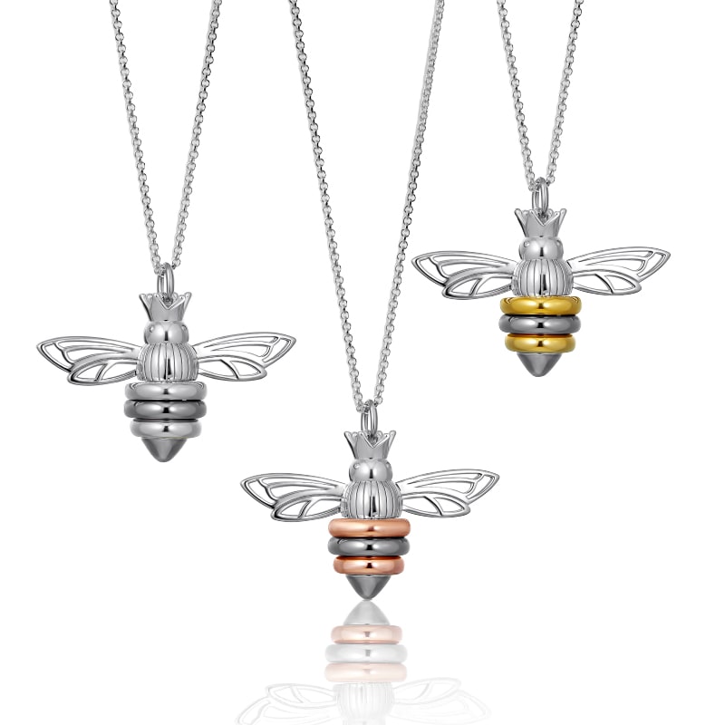 Steff Wildwood Worry Bee Pendants with chain