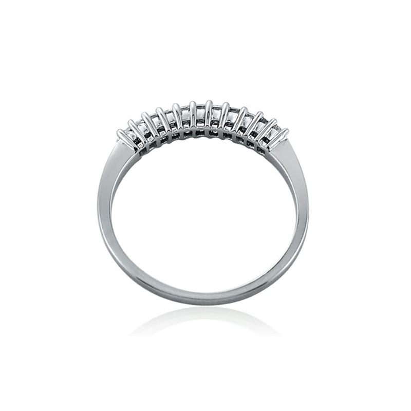 Steffans Princess Cut Diamond Shared Claw Set, Platinum Half Eternity Ring (0.25ct)
