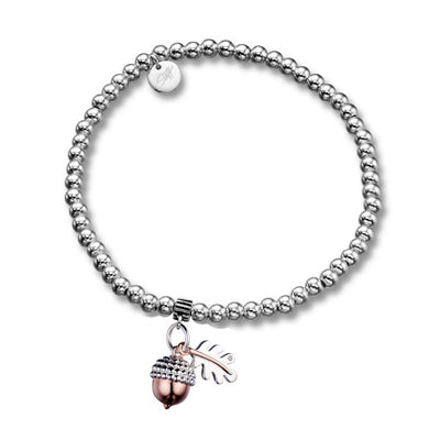 Steff Wildwood Bead Bracelet with Acorn & Oak Leaf Charm