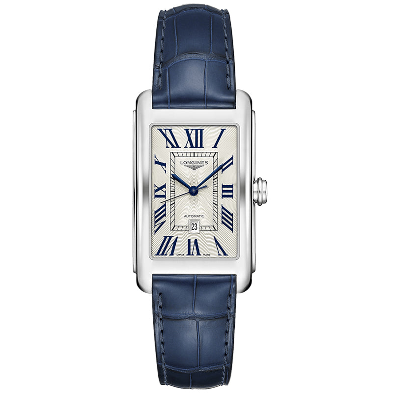 Longines DolceVita Ladies Blue Leather Strap Automatic Watch