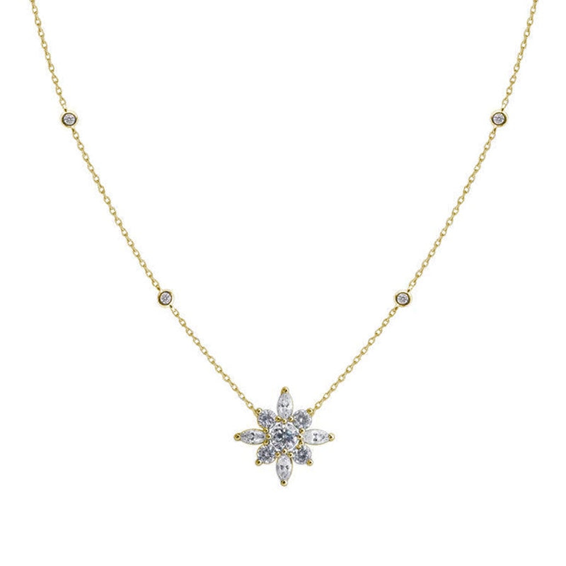 CARAT* London Camelia Necklace Yellow Gold Plated