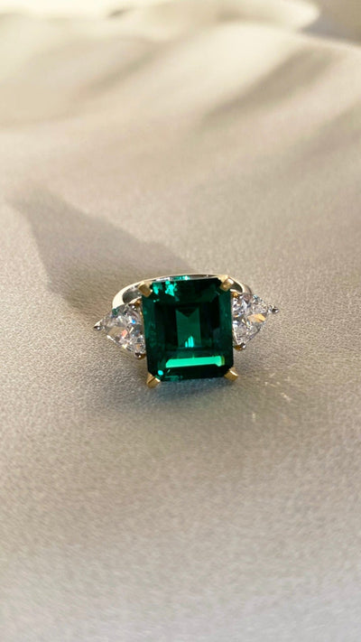 CARAT* London Adila Emerald Green Cocktail Ring - Steffans Jewellers