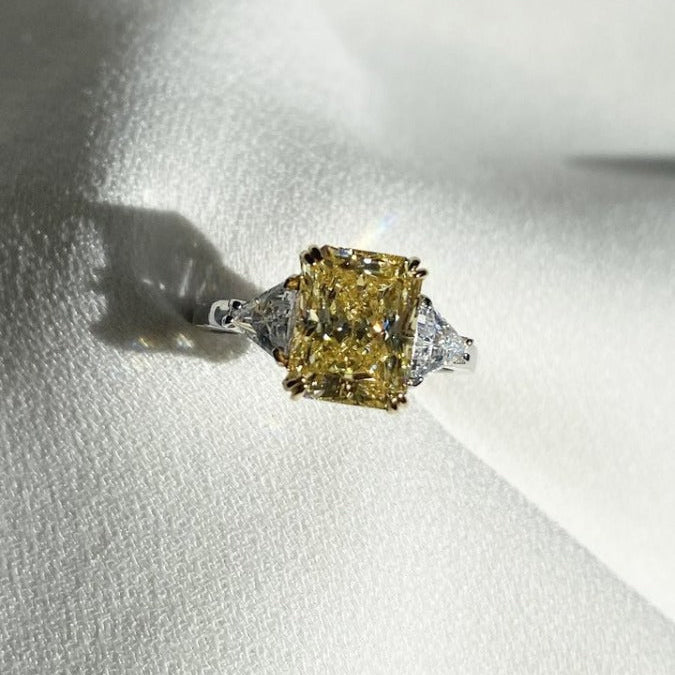CARAT* London Alma Canary Radiant Ring - Steffans Jewellers