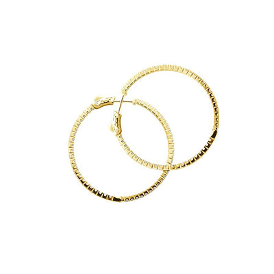 CARAT* London Amaia Medium Yellow Gold Plated Hoops Earrings - Steffans Jewellers