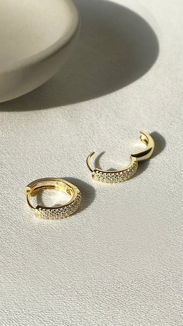 CARAT* London Dana Hoops Gold Vermeil Earrings - Steffans Jewellers