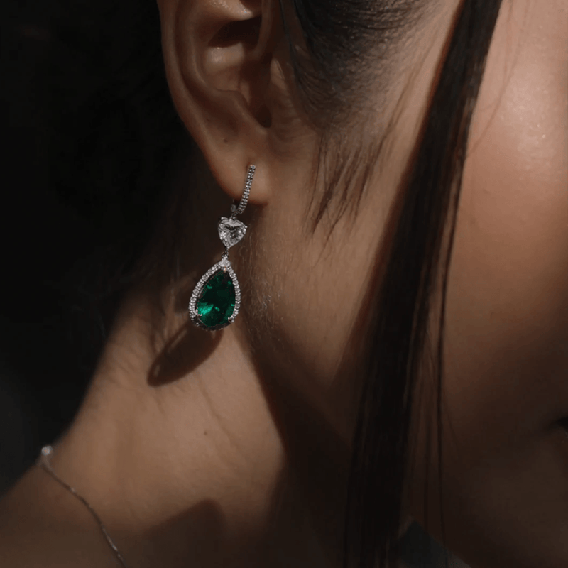 CARAT* London Ren Emerald Drop Earrings - Steffans Jewellers