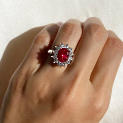 CARAT* London Rosemond Oval Ring Ruby