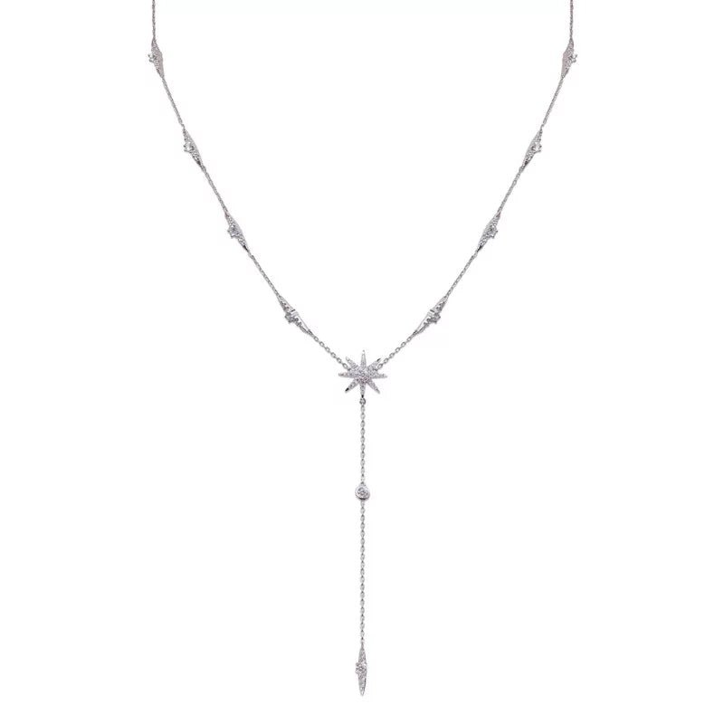 CARAT* London Sterling Silver Mimosa Drop Pendant Necklace - Steffans Jewellers