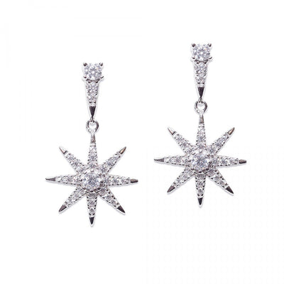 CARAT* London Sterling Silver Nysa Drop Earrings - Steffans Jewellers