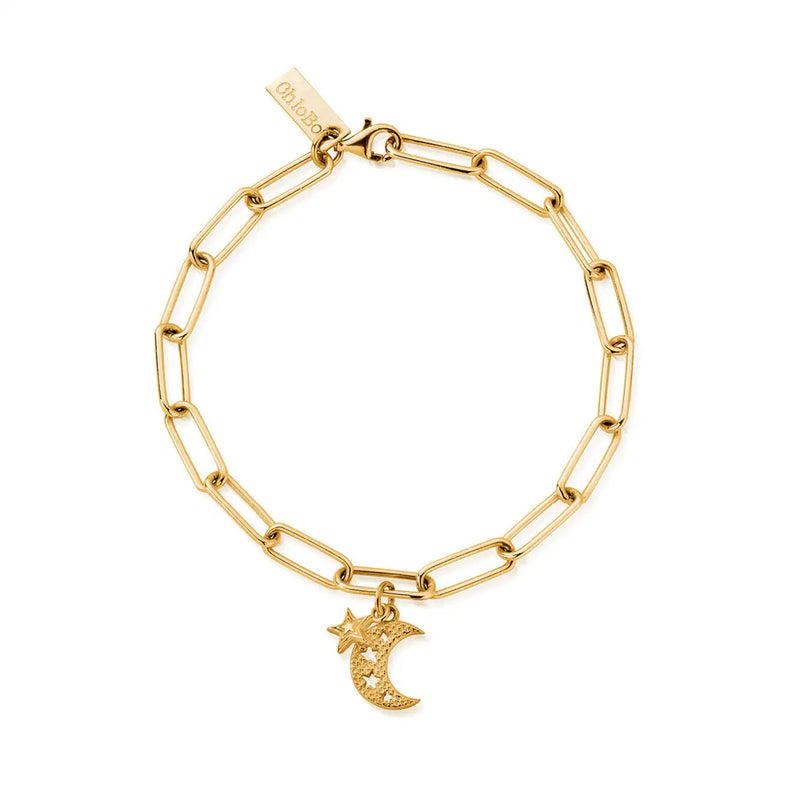 ChloBo Hope & Guidance Yellow Gold Plated Link Chain Bracelet