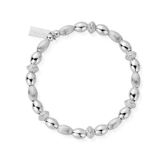ChloBo Cosmic Connection Sterling Silver Mini Oval Disc Bracelet - Steffans Jewellers
