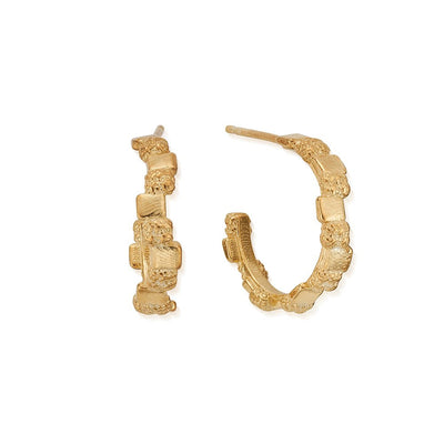 ChloBo Gold Tranquil Shore Hoop Earrings - Steffans Jewellers