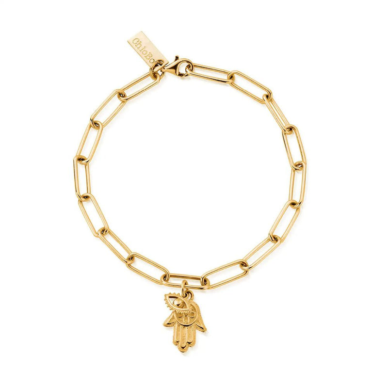 ChloBo Link Chain Protection Bracelet-Yellow Gold Plated - Steffans Jewellers