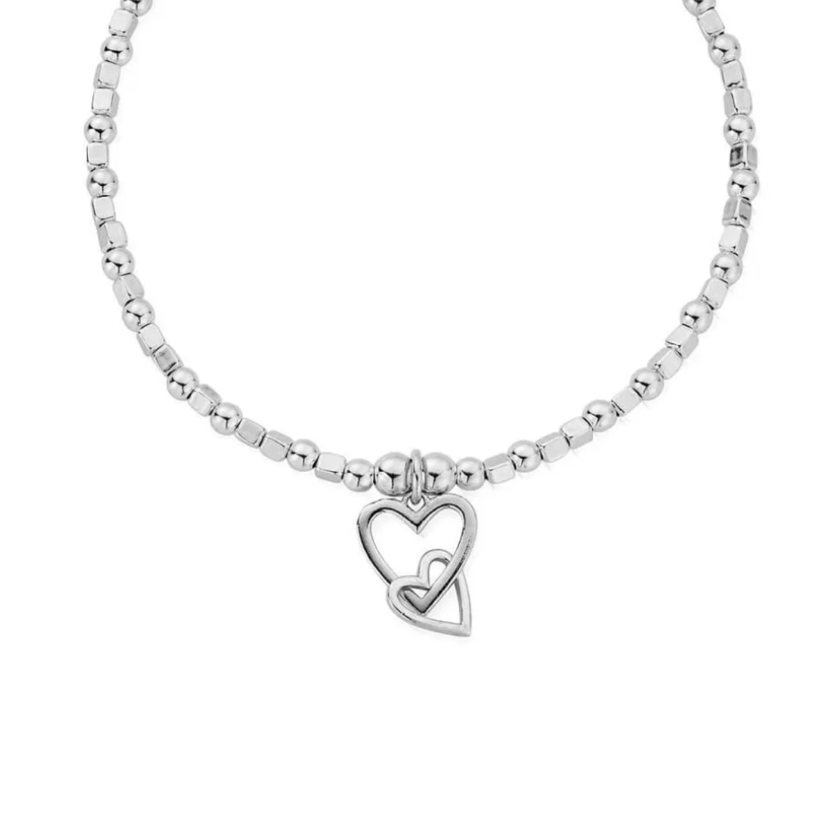 ChloBo Mini Cube Interlocking Love Heart Bracelet - Steffans Jewellers