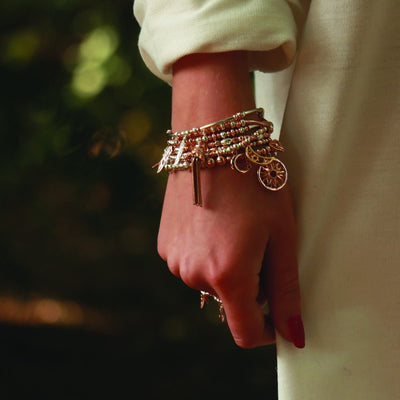 ChloBo Rose Gold & Sterling Silver Strength & Courage Bracelet Set - Steffans Jewellers