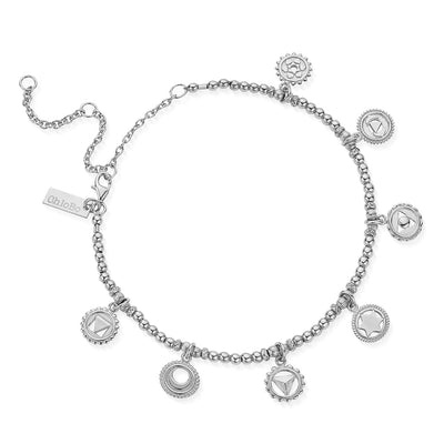 ChloBo Silver Positive Vibes Anklet - Steffans Jewellers