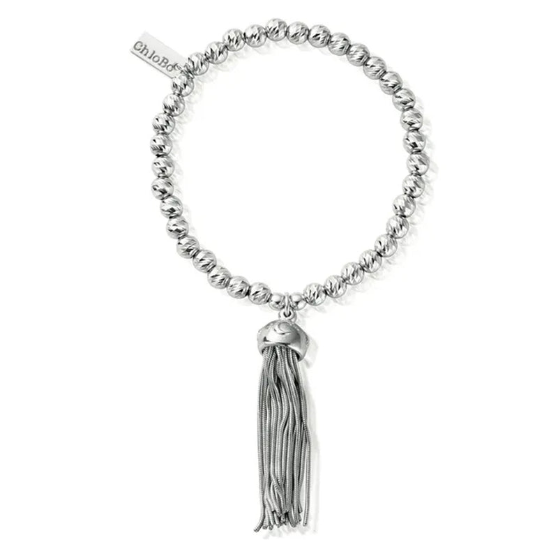 ChloBo Sterling Silver Moon & Star Tassel Bracelet - Steffans Jewellers