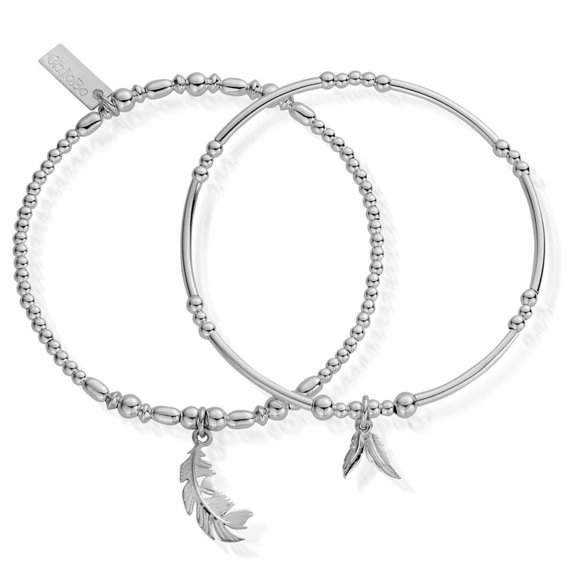 ChloBo Strength & Courage Silver Bracelet Set