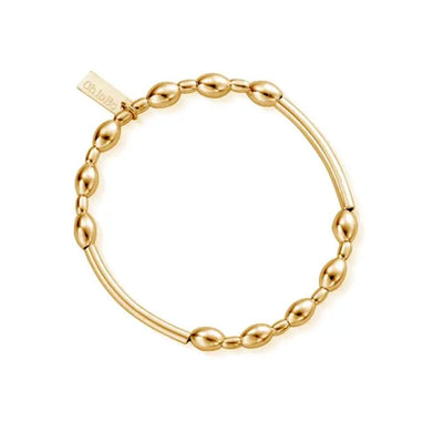 ChloBo Yellow Gold Plated Noodle Rice Bracelet - Steffans Jewellers