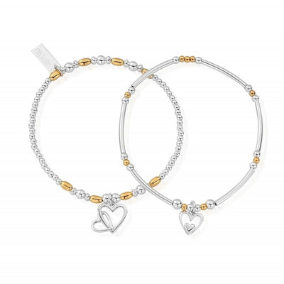 ChloBo Yellow Gold & Sterling Silver Double Devotion Bracelet Set - Steffans Jewellers