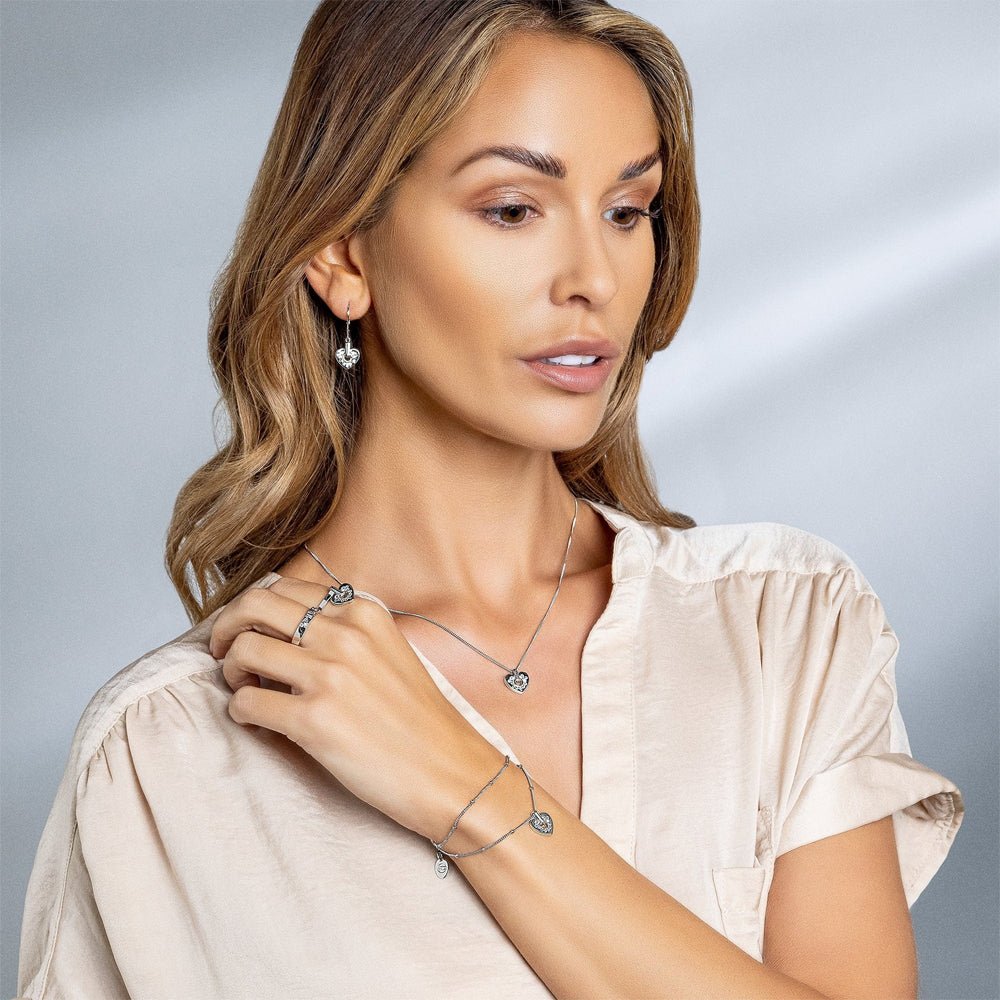 Clogau Cariad Heart Sparkle Silver & Rose Gold Earrings