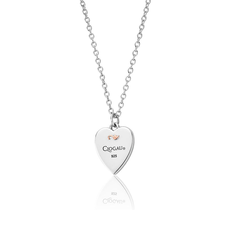 Clogau Tree of Life Insignia Heart Sterling Silver & 9ct Rose Gold Pendant Necklace