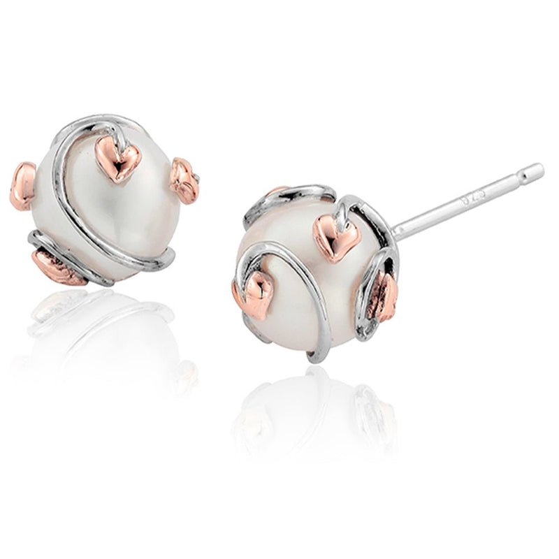 Clogau Tree of Life Caged Pearl Stud Earrings