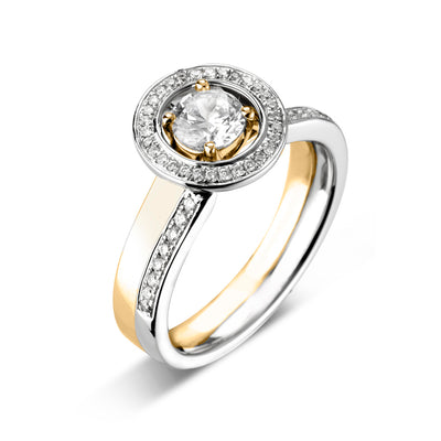 18ct White Gold Diamond Halo Ring Enhancer