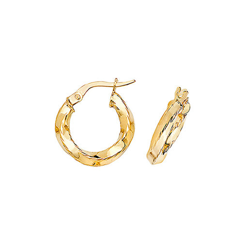 Steffans 9ct Yellow Gold Sofia Hoop Earrings