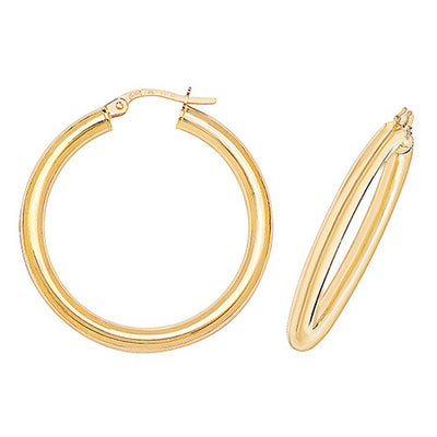 Steffans 9ct Yellow Gold Zara Hoop Earrings