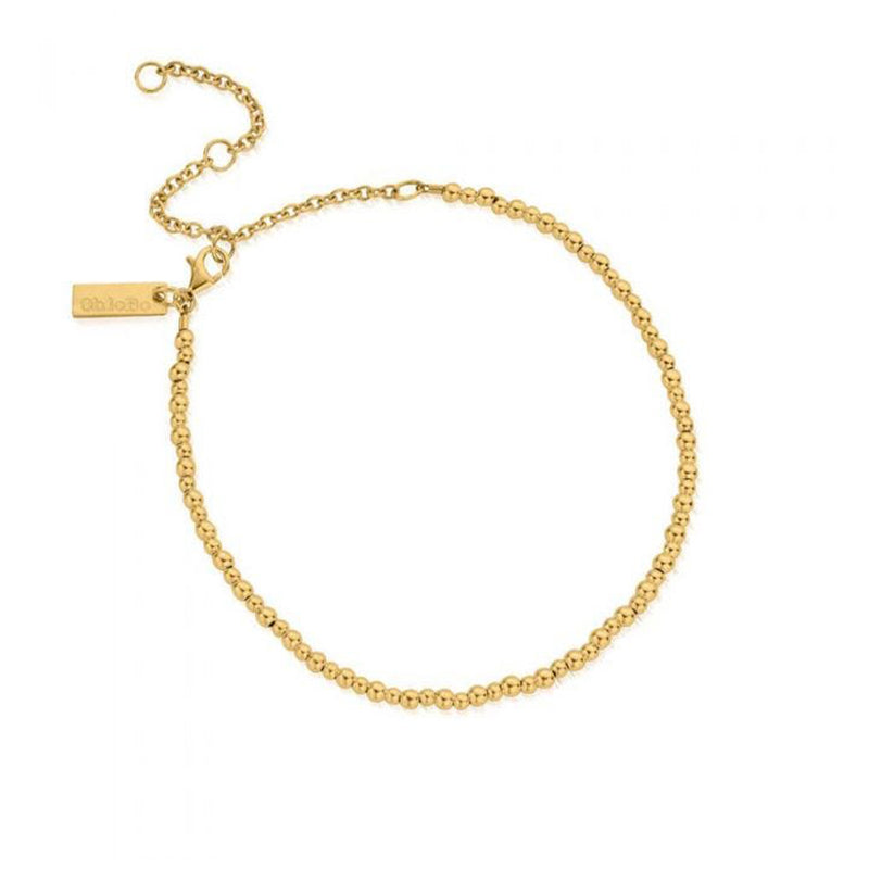ChloBo Mini Cute Yellow Gold Plated Anklet