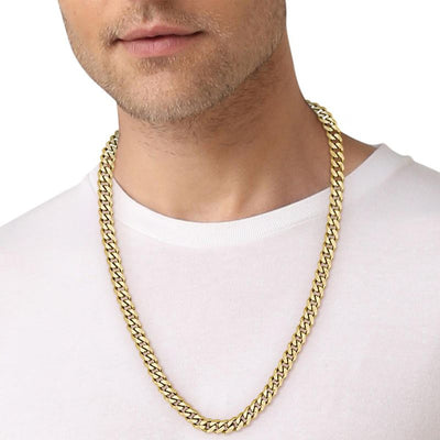 Gents BOSS Chain for Him Light Yellow Gold IP Necklace - Steffans Jewellers