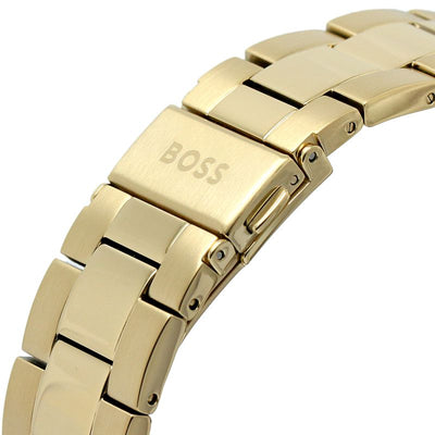 Gents BOSS Troper Light Yellow Gold IP Bracelet Watch - Steffans Jewellers
