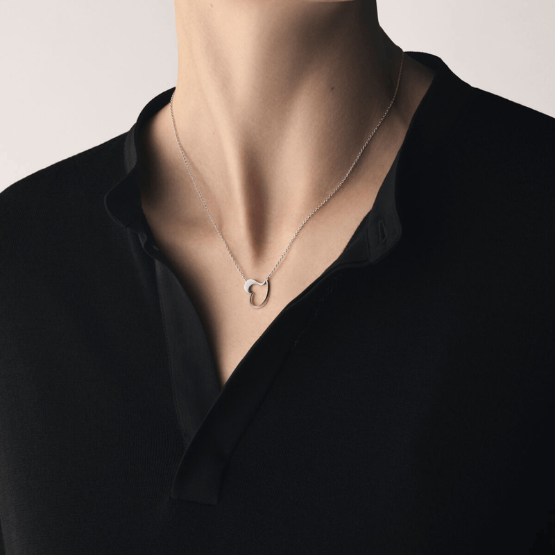 Georg Jensen LOVE Leaf Heart Necklace - Steffans Jewellers