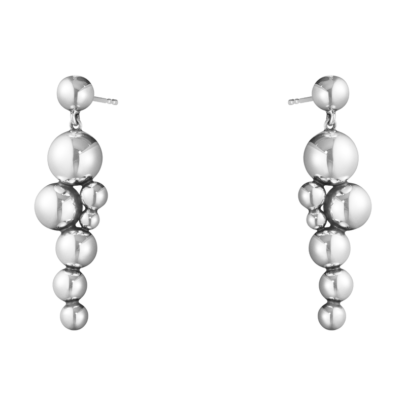 Georg Jensen MOONLIGHT GRAPES Silver 551K Earrings - Steffans Jewellers