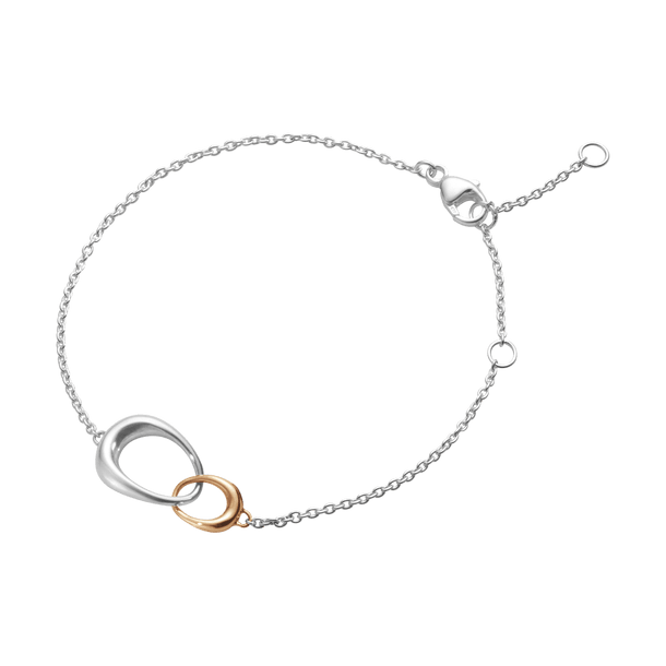 Georg Jensen OFFSPRING Bracelet 433B Silver & Rose Gold - Steffans Jewellers