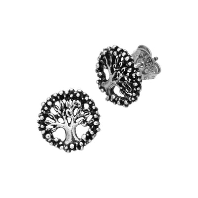 Giovanni Raspini Sterling Silver The Tree Of Life Earrings - Steffans Jewellers