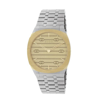 Gucci 25H Gold plated 38mm Dial Quartz Watch - Steffans Jewellers