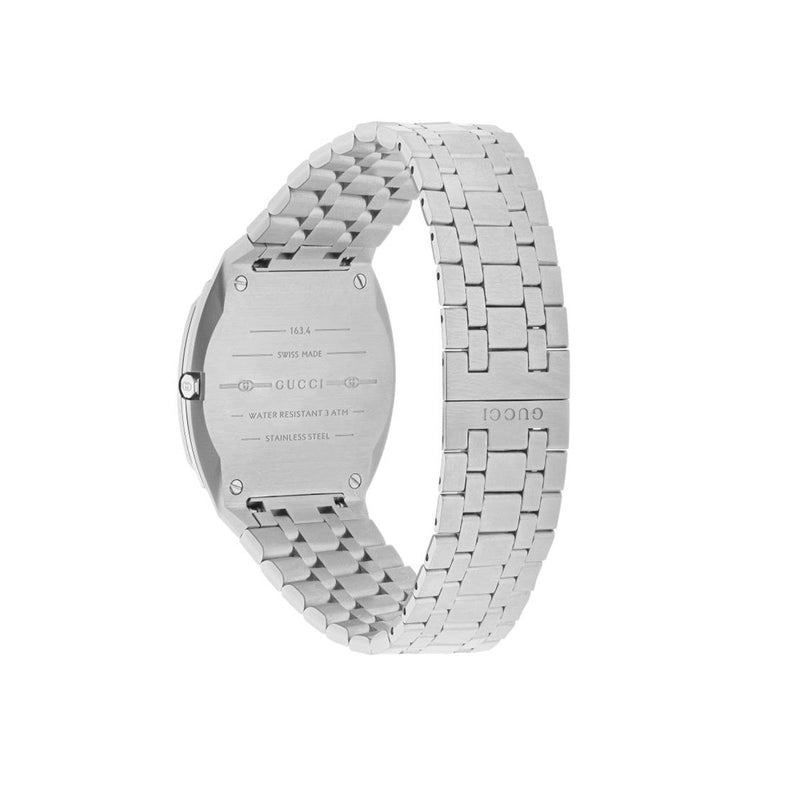 Gucci 25H Silver 34mm Dial Quartz Watch - Steffans Jewellers