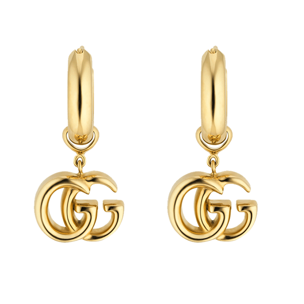 Gucci GG Running 18ct Yellow Gold Drop Earrings - Steffans Jewellers