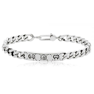 Gucci Ghost Aged Sterling Silver Bracelet - Steffans Jewellers