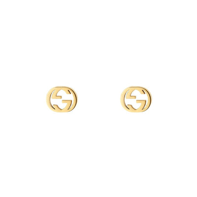 Gucci Interlocking G 18ct Yellow Gold Stud Earrings - Steffans Jewellers