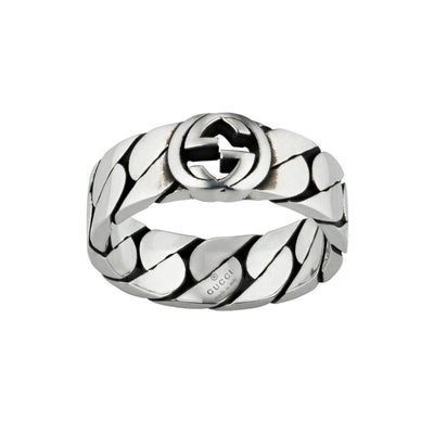 Gucci Interlocking G Sterling Silver 6mm Ring - Steffans Jewellers