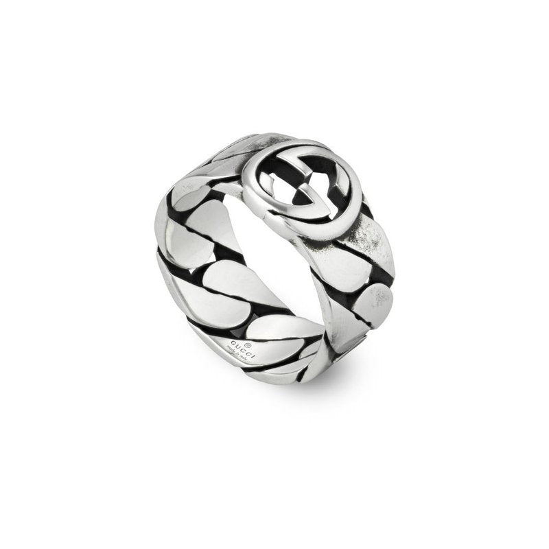 Gucci Interlocking G Sterling Silver 8mm Ring - Steffans Jewellers