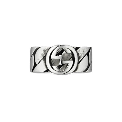 Gucci Interlocking G Sterling Silver 8mm Ring - Steffans Jewellers